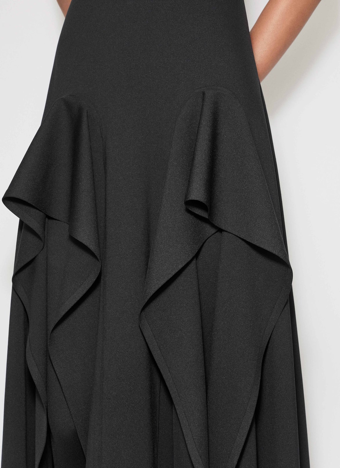 COMPACT JERSEY TECHNICAL DRESS ALAÏA BLACK COMPACT JERSEY TECHNICAL DRESS
